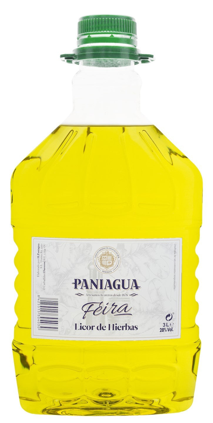 Garrafa de licor de Hierbas Paniagua 3 litros.