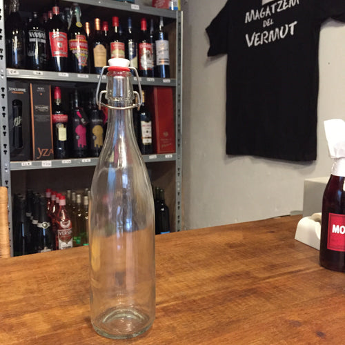 Botella Vintage vidrio tapón cerámica 75cl.
