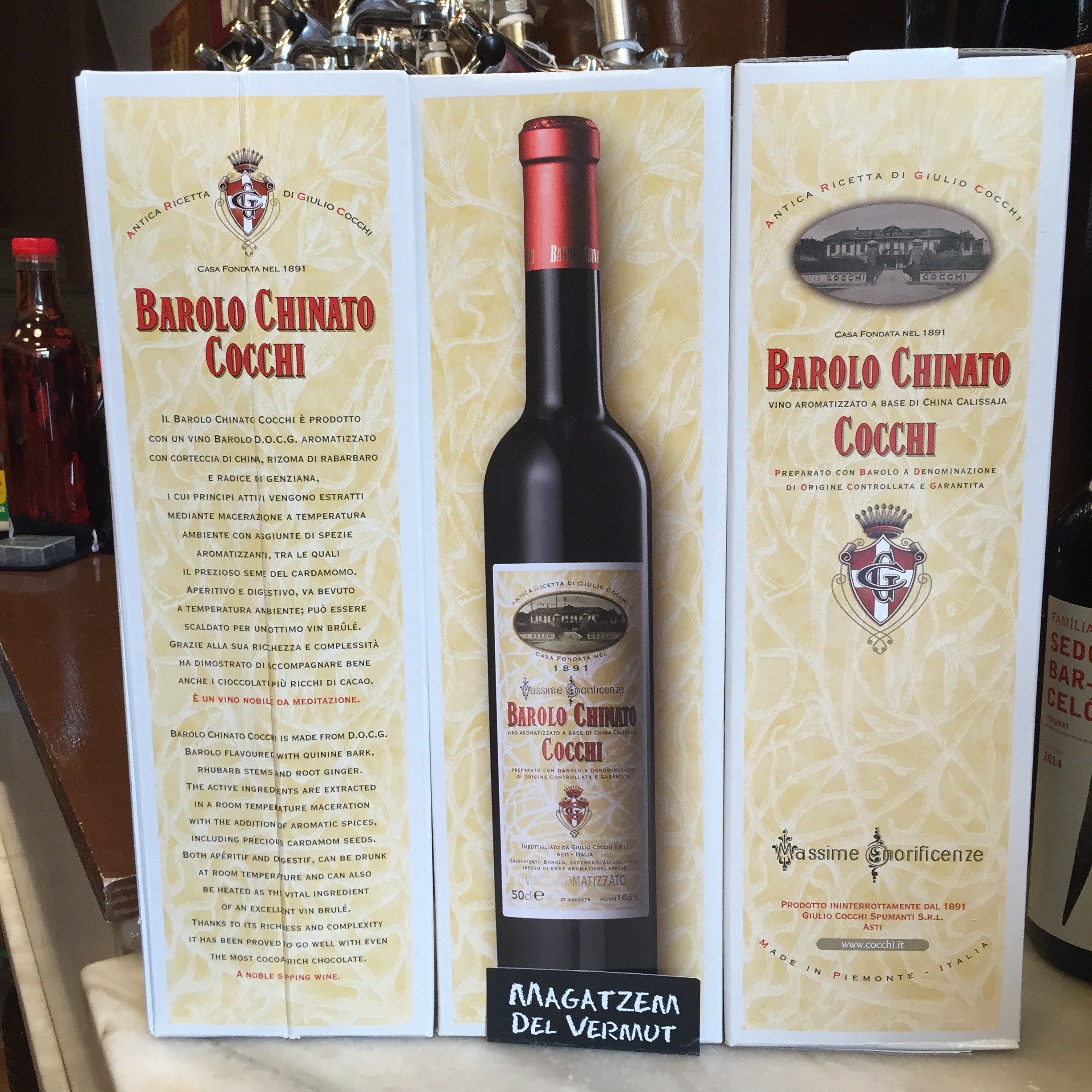 Vermut Barolo Chinato Cocchi Vermouth italia estuche