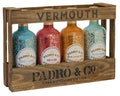 Pack Padro & Co 4 botellas con caja madera Vintage