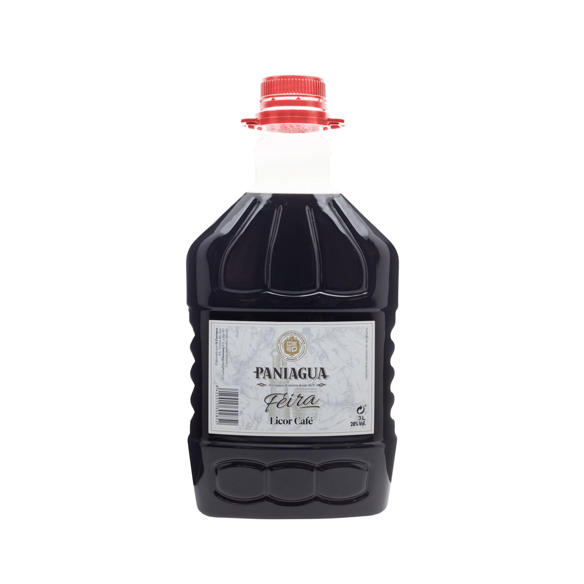 Garrafa PET 3 litros de Licor Café Paniagua Feira 28% vol, elaborado en Galicia