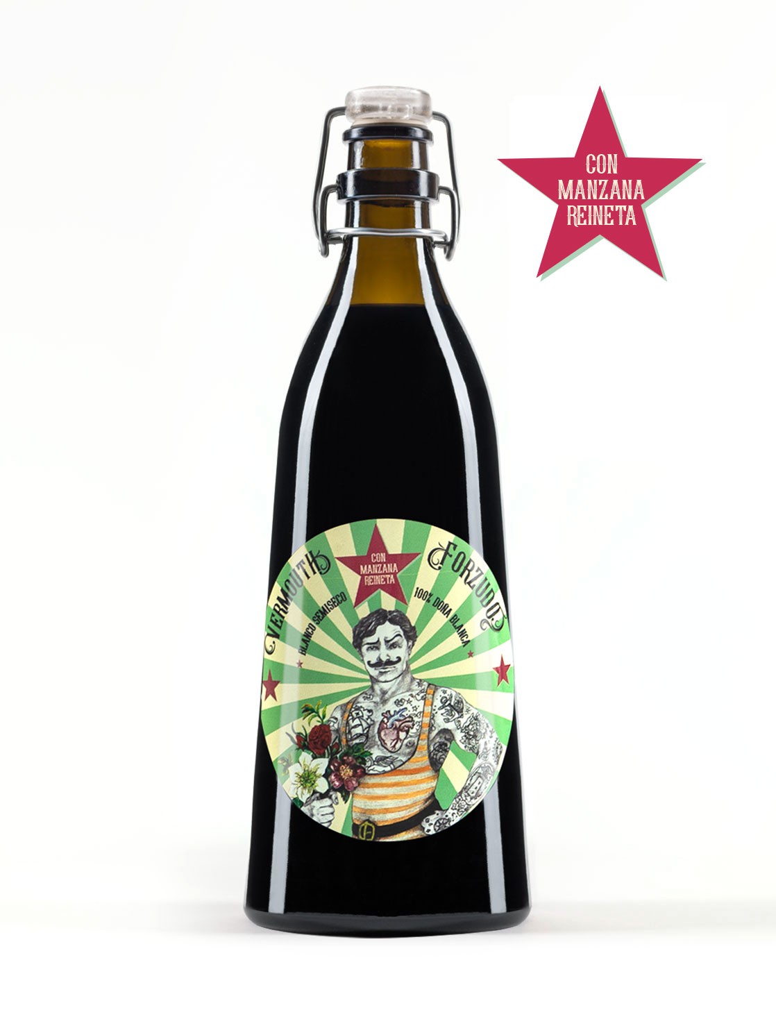 Vermut Forzudo Blanco Semiseco 1lt - Manzana Reineta