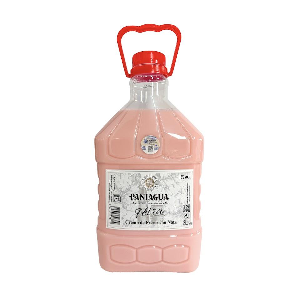Garrafa PET 3L de Crema de Fresas con Nata Paniagua 15% vol